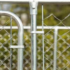 Aosom PawHut Outdoor Dog Kennel Galvanized Steel Fence