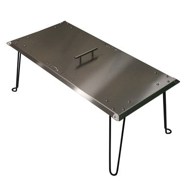 AZ Patio Heaters Heat Warden Rectangle Fire Pit Heat Deflector in Stainless Steel