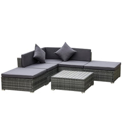 Aosom Outsunny 6-Piece Patio Furniture Sets Outdoor Sectional Sofa Set