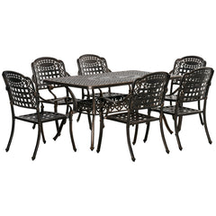 Aosom Outsunny 7-Piece Patio Dining Set