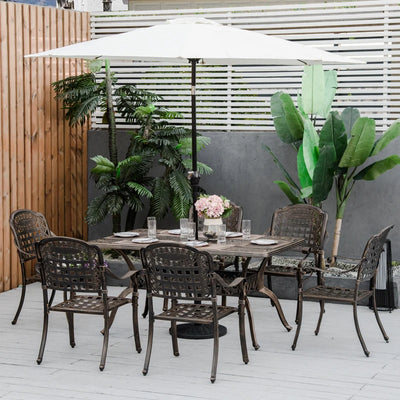 Aosom Outsunny 7-Piece Patio Dining Set